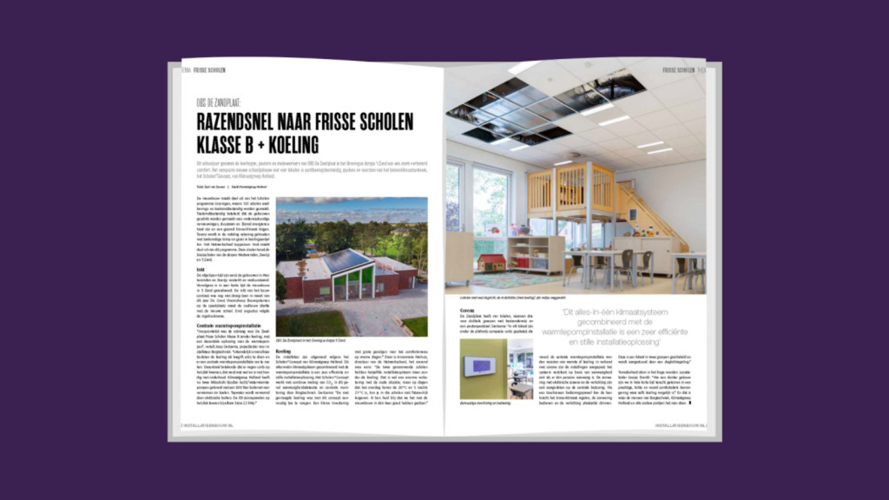 Razendsnel naar Frisse Scholen Klasse B - artikel in Installatie en bouw